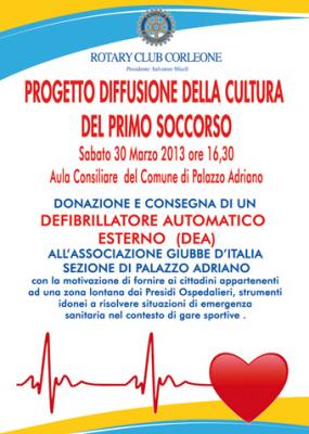 Progetto diffusione della cultura del primo soccorso
